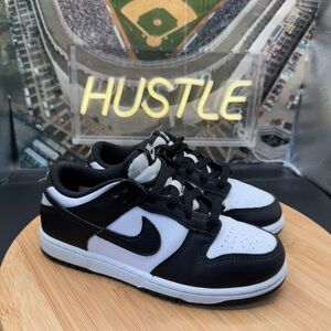 Nike Dunk Low White Black Panda (PS) Size 2Y (CW1588-100)